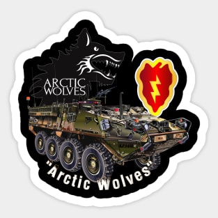 1st Stryker Bde - 25th ID - Arctic Wolves - White w Stryker wo Div Sticker